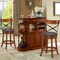 Costway Set of 4 Bar Stools Swivel 25'' Dining Bar Chairs with Rubber Wood Legs